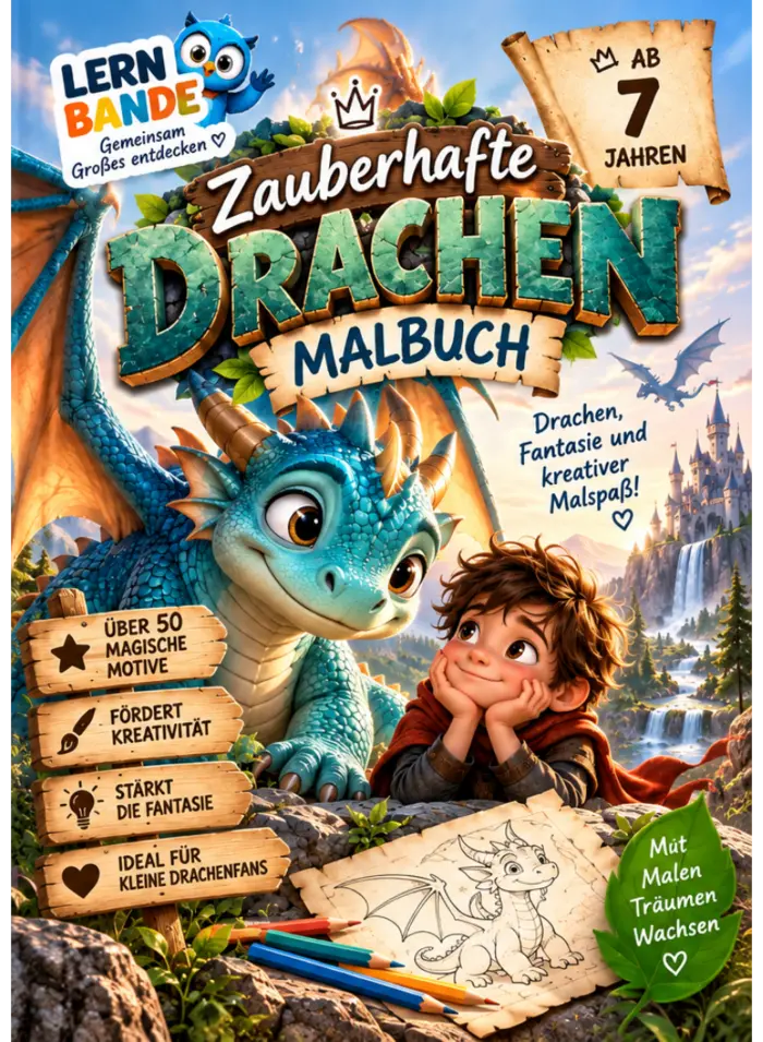 Zauberhafte Drachen – Malbuch