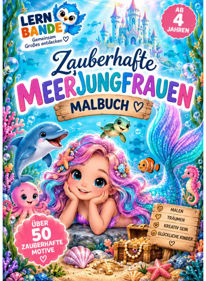 Zauberhafte Meerjungfrauen – Malbuch